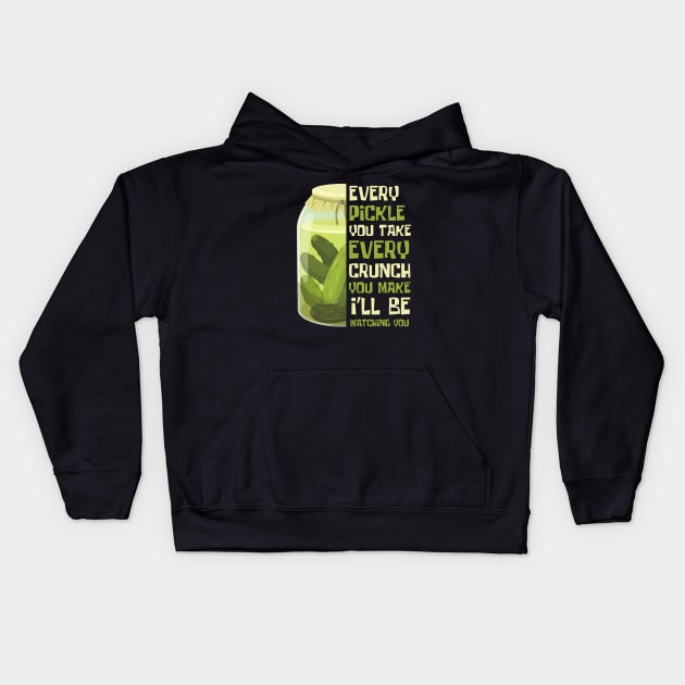 I Love Pickles Funny Pickle Song Kids Hoodie by DesignArchitect